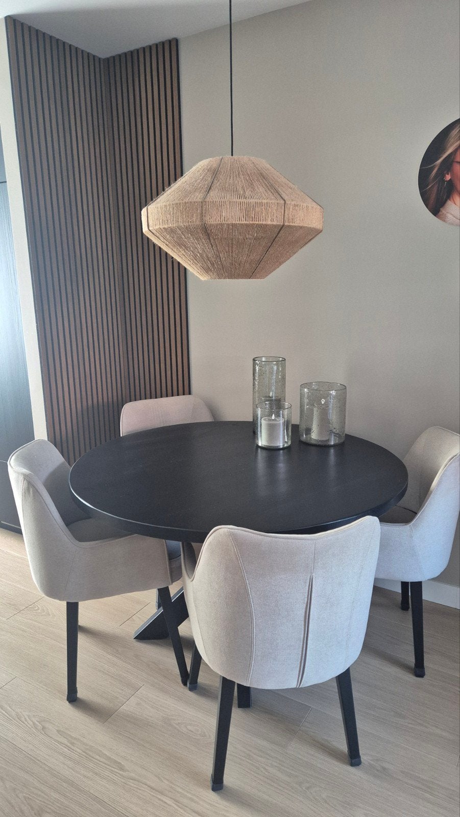 Zwarte ronde eettafel 130cm spinpoot, Ophalen, Rond, 100 tot 150 cm, 100 tot 150 cm