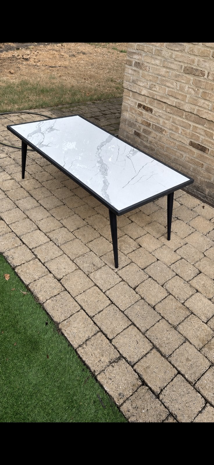 Salon tafel marmeren look, 100 tot 150 cm, Overige materialen, Nieuw, Modern