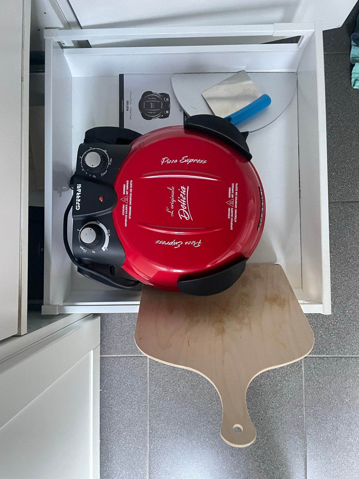 G3 Ferrari Delizia Rosso Pizzaoven - 400C - Pizza in 5 min, Witgoed en Apparatuur, Ovens, Minder dan 45 cm, Overige merken, Pizzaoven