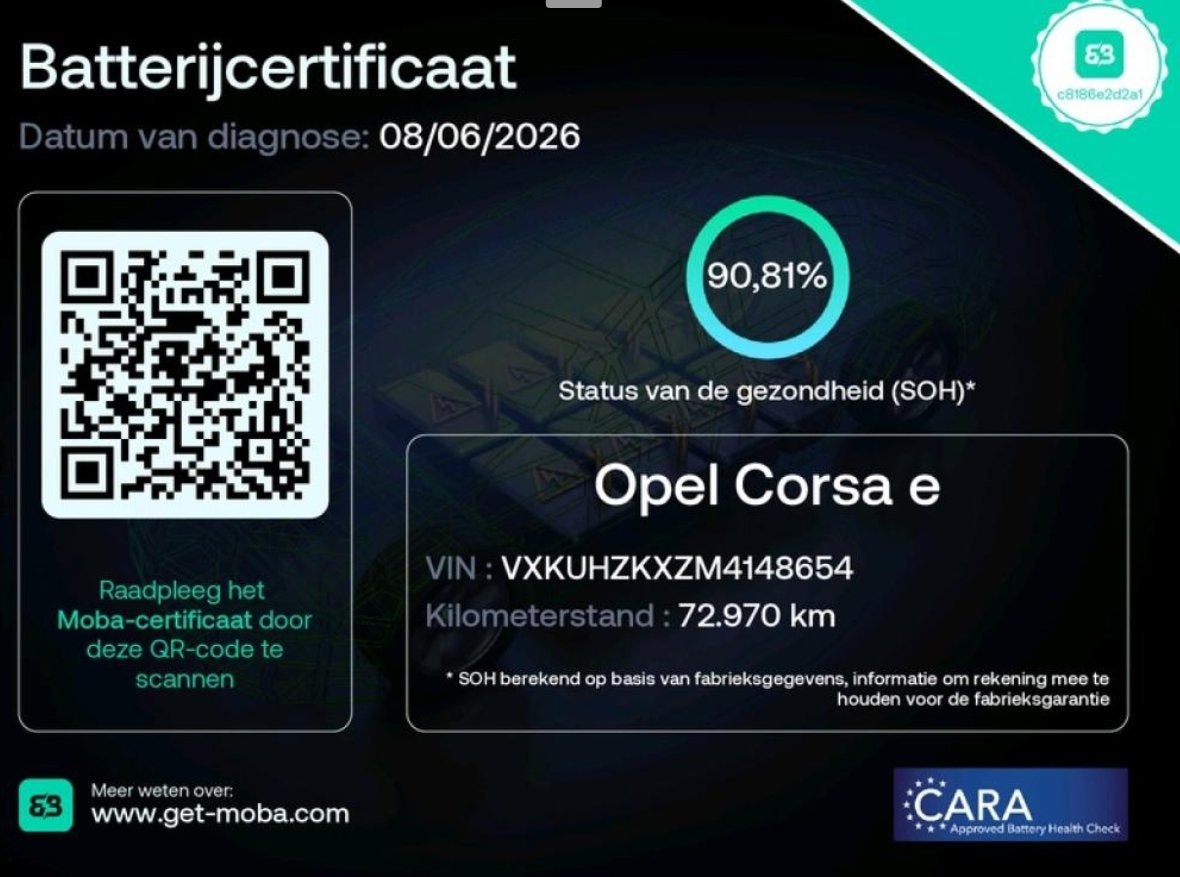 Opel Corsa-e GS Line 50 kWh FASE 3 91% SOH CARPLAY|Camera|PD, 330 km, Zwart, Origineel Nederlands, Parkeersensor