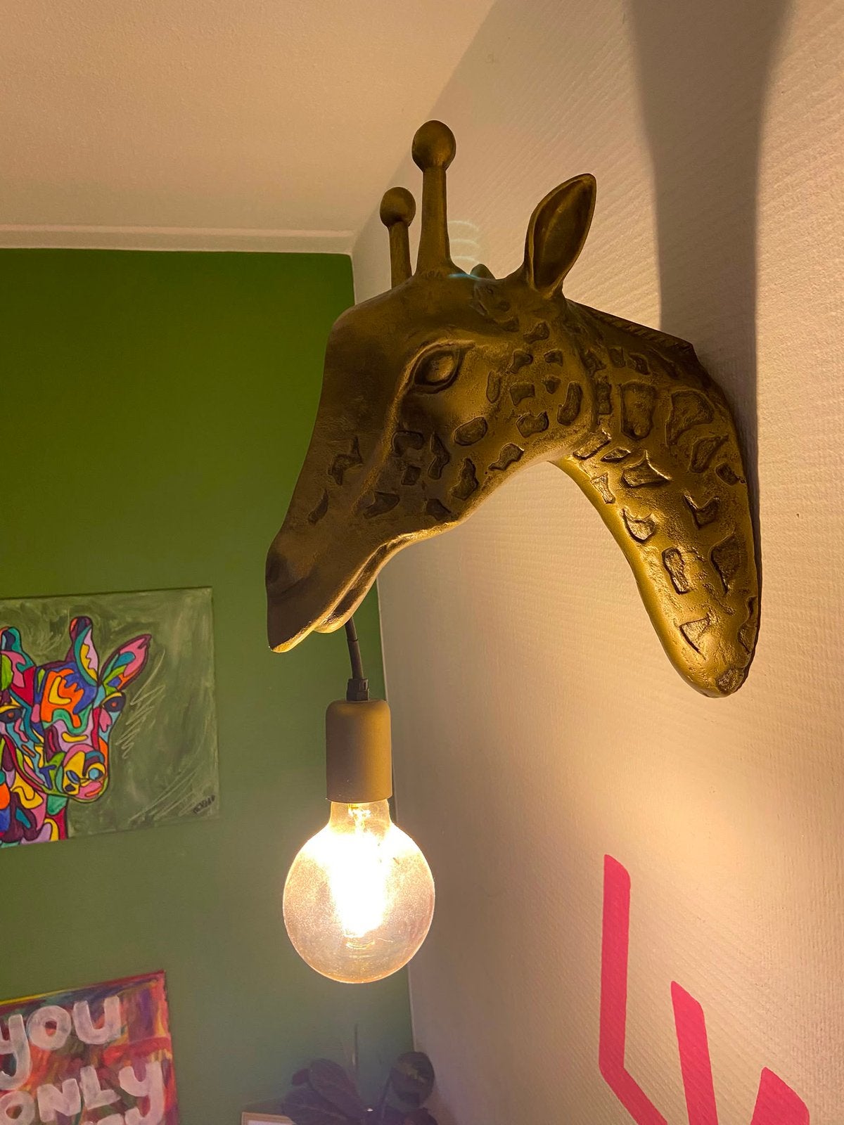 Giraffe wandlamp, Ophalen of Verzenden, Zo goed als nieuw