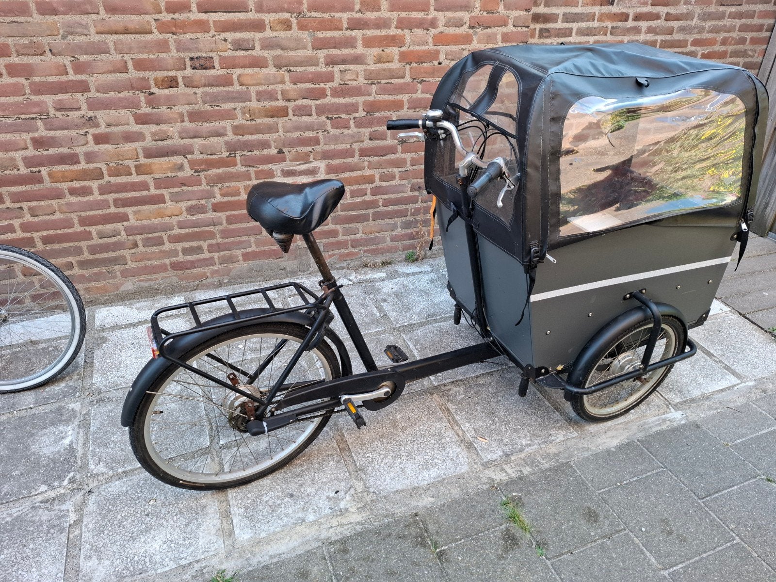 Bakfiets met huif - Ideaal voor kinderen of goederen, Overige merken, Gebruikt, Huif, Ophalen of Verzenden