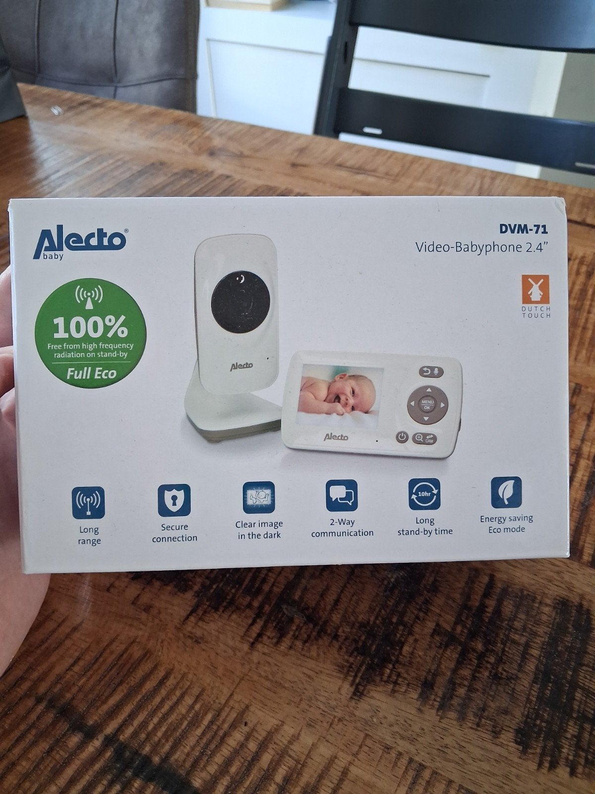 Alecto Video-Babyphone DVM-71, Ophalen of Verzenden, Zo goed als nieuw, Minder dan 100 meter, Camera