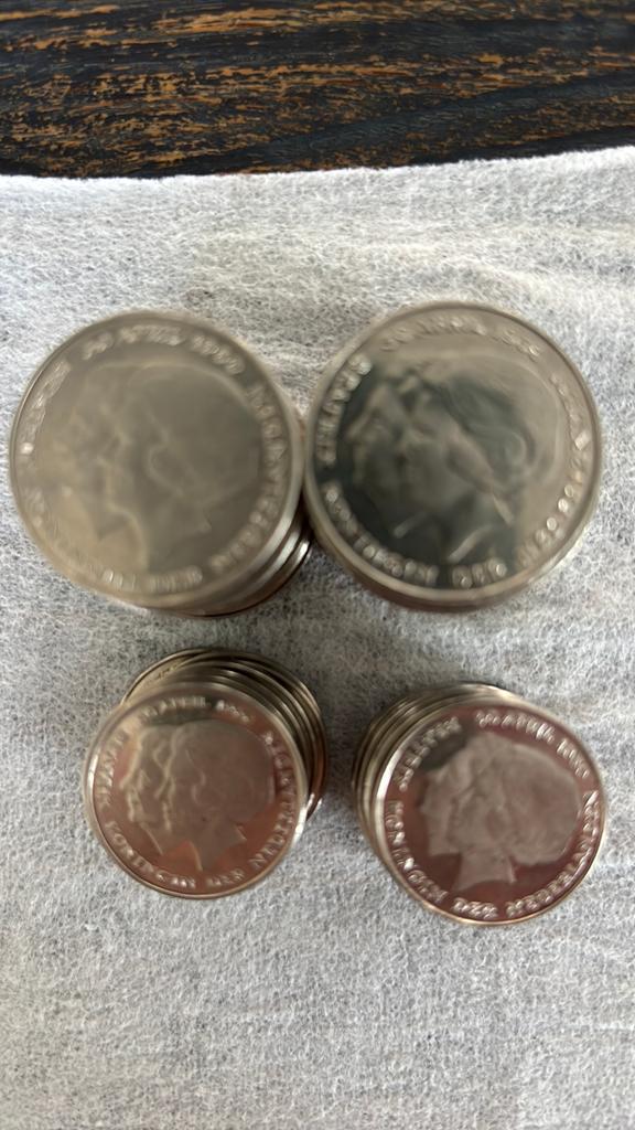 Dubbel kop rijksdaalders & Guldens, Ophalen of Verzenden, Koningin Juliana, 2½ gulden