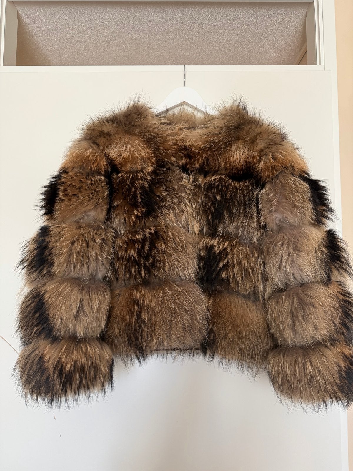 Bontjas - wasbeer, Kleding | Dames, Jassen | Winter, Ophalen of Verzenden, Zo goed als nieuw, Maat 38/40 (M), Bruin