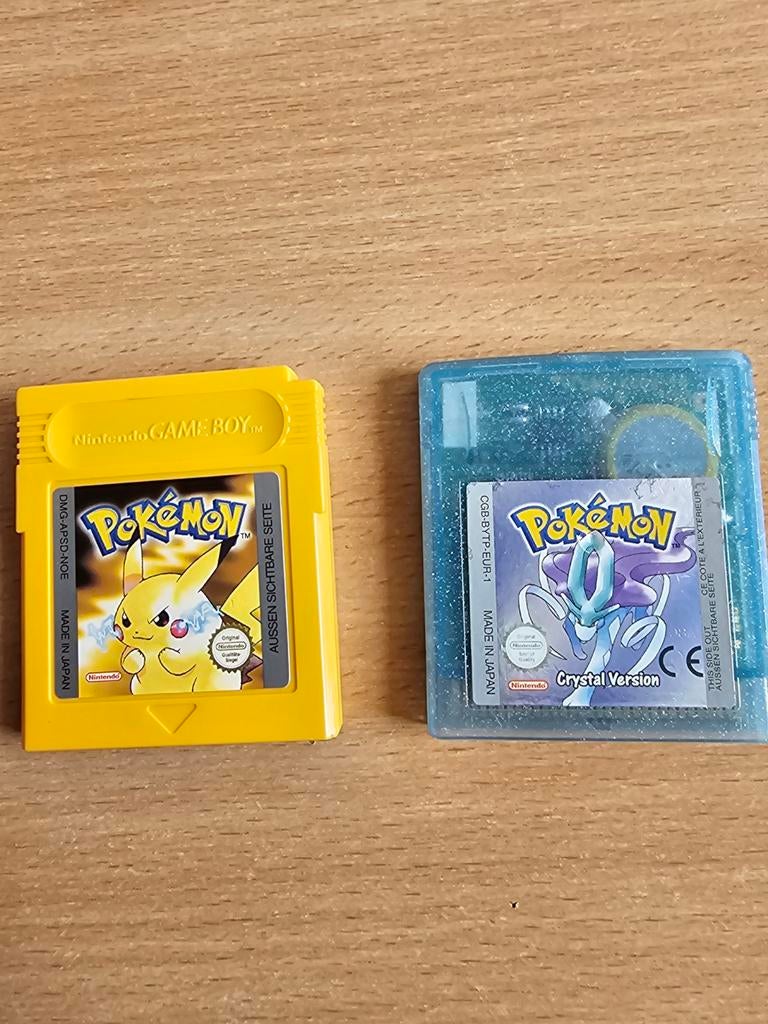Pokemon yellow (GER) Pokemon crystal (EN), Avontuur en Actie, 1 speler, Ophalen of Verzenden, Zo goed als nieuw