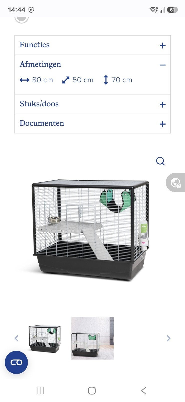 grote hamsterkooi met voer, Kooi, Minder dan 75 cm, Hamster, Ophalen
