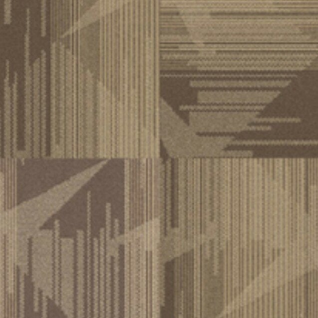 Bruin/beige Interface Tapijttegels met speels patroon, 75 m² of meer, Nieuw, Ophalen of Verzenden, Tapijttegels