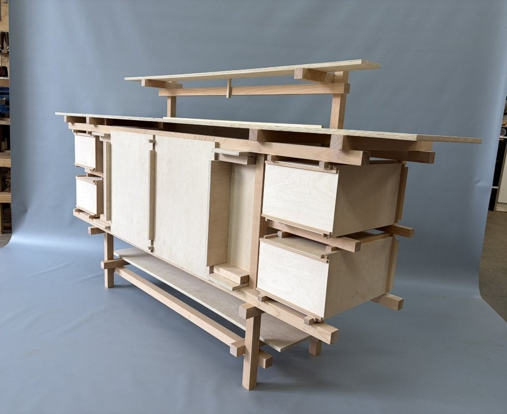Gerrit Rietveld, Elling buffetkast, 1919, Ophalen of Verzenden, Zo goed als nieuw, 200 cm of meer, Minder dan 100 cm
