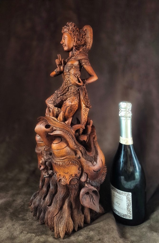 Bali Dewi Ratih Kala Rau ook andere top houtsnijwerken, Houtsnijwerk, Ophalen of Verzenden, Scène, Hout