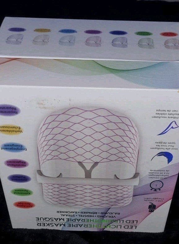 LED Lichttherapie Gezichtsmasker - Huidverjonging, Ophalen of Verzenden, Nieuw, Gehele gezicht, Verzorging