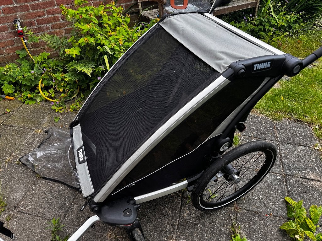 Thule Chariot Lite 2 Fietskar, Fietsen en Brommers, Fietsaccessoires | Aanhangers en Karren, Ophalen, Gebruikt, Opvouwbaar, 40 tot 60 kg