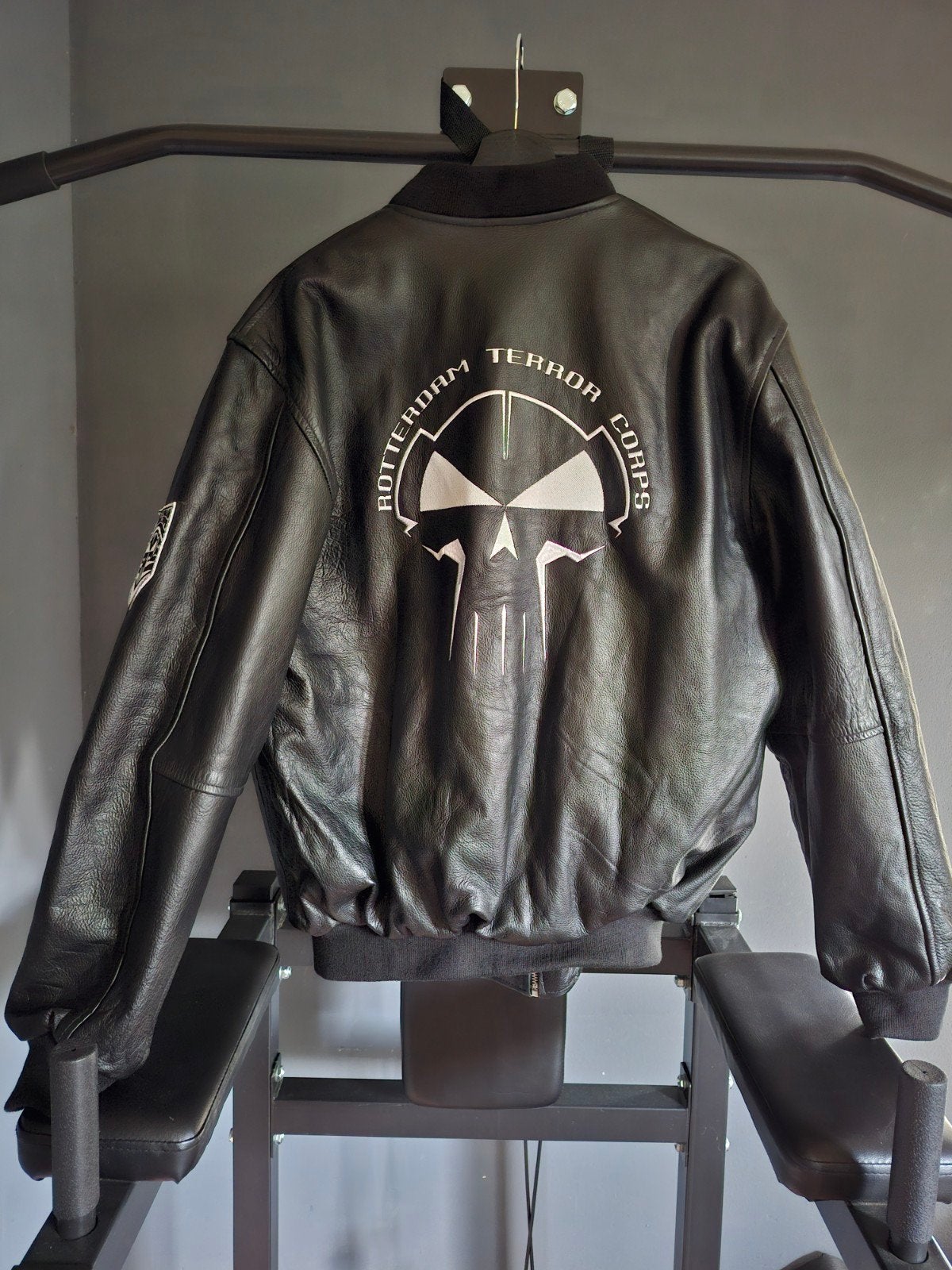 Rotterdam Terror Corps Leren Bomberjack (1999-2003) Rige, Ophalen of Verzenden, Zo goed als nieuw, Rige Hardwear