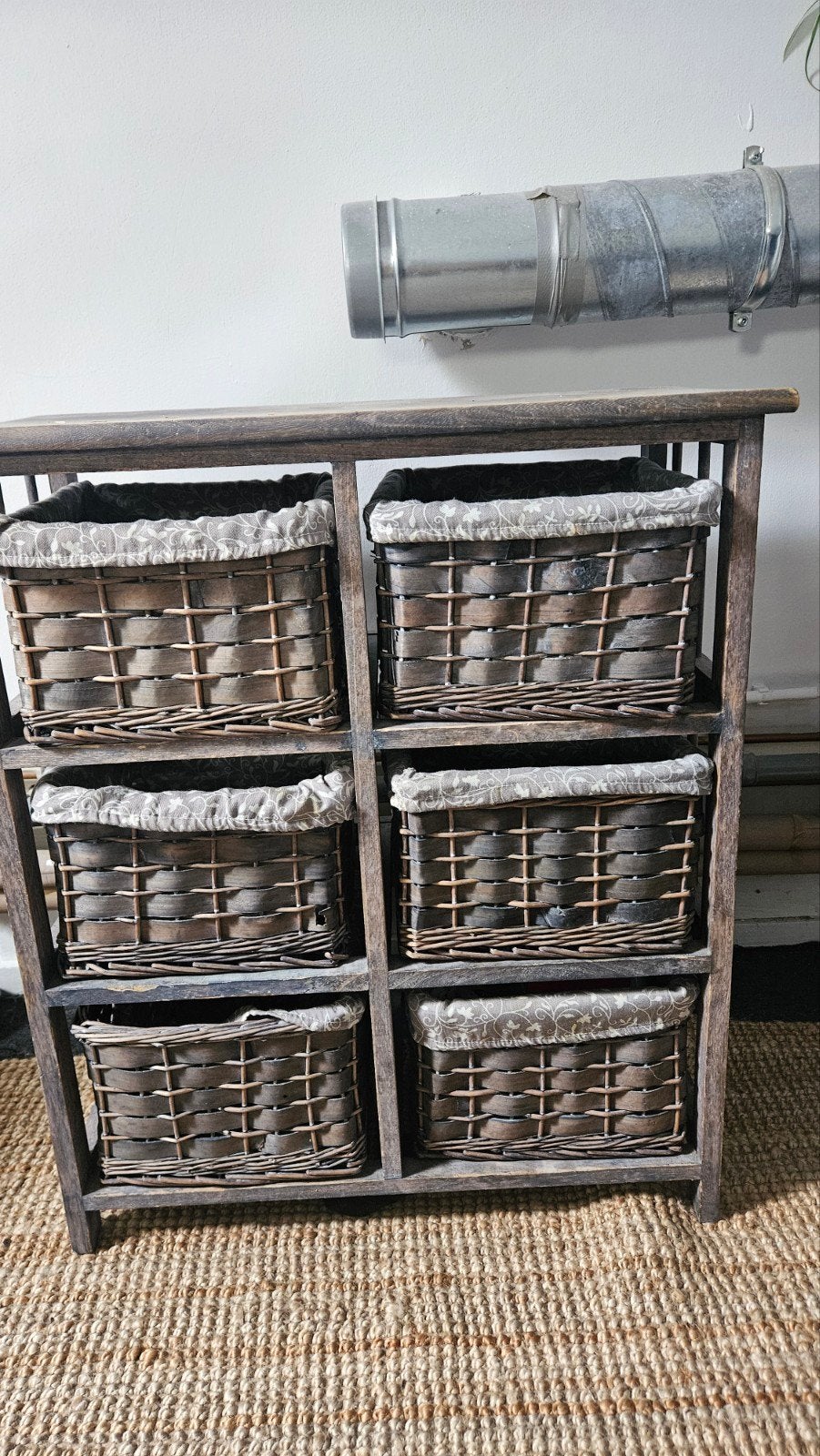 Gratis af te halen: houten kastje met 6 manden, Ophalen, Gebruikt, 50 tot 100 cm, Minder dan 100 cm