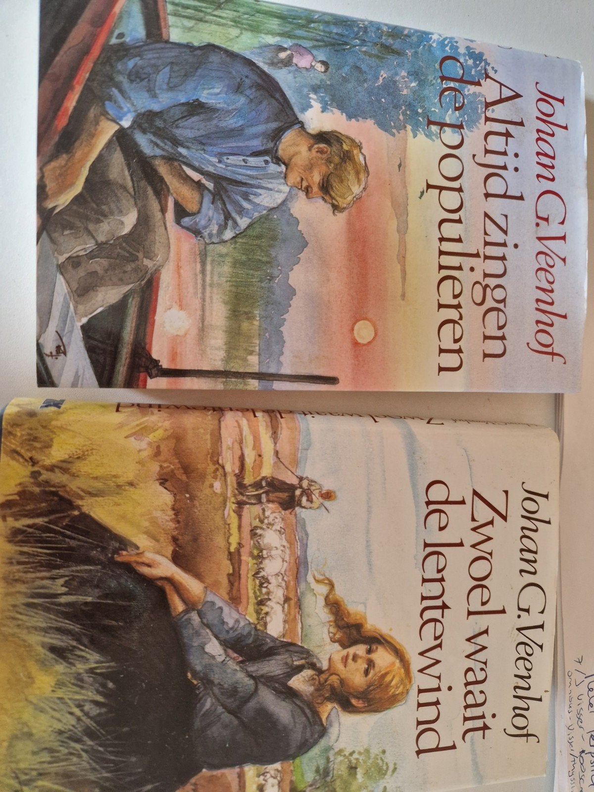 Johan G. Veenhof - 2 boeken:Zwoel waait de lentewind & Altij, Boeken, Verzenden, Gelezen, Johan G. Veenhof, Nederland