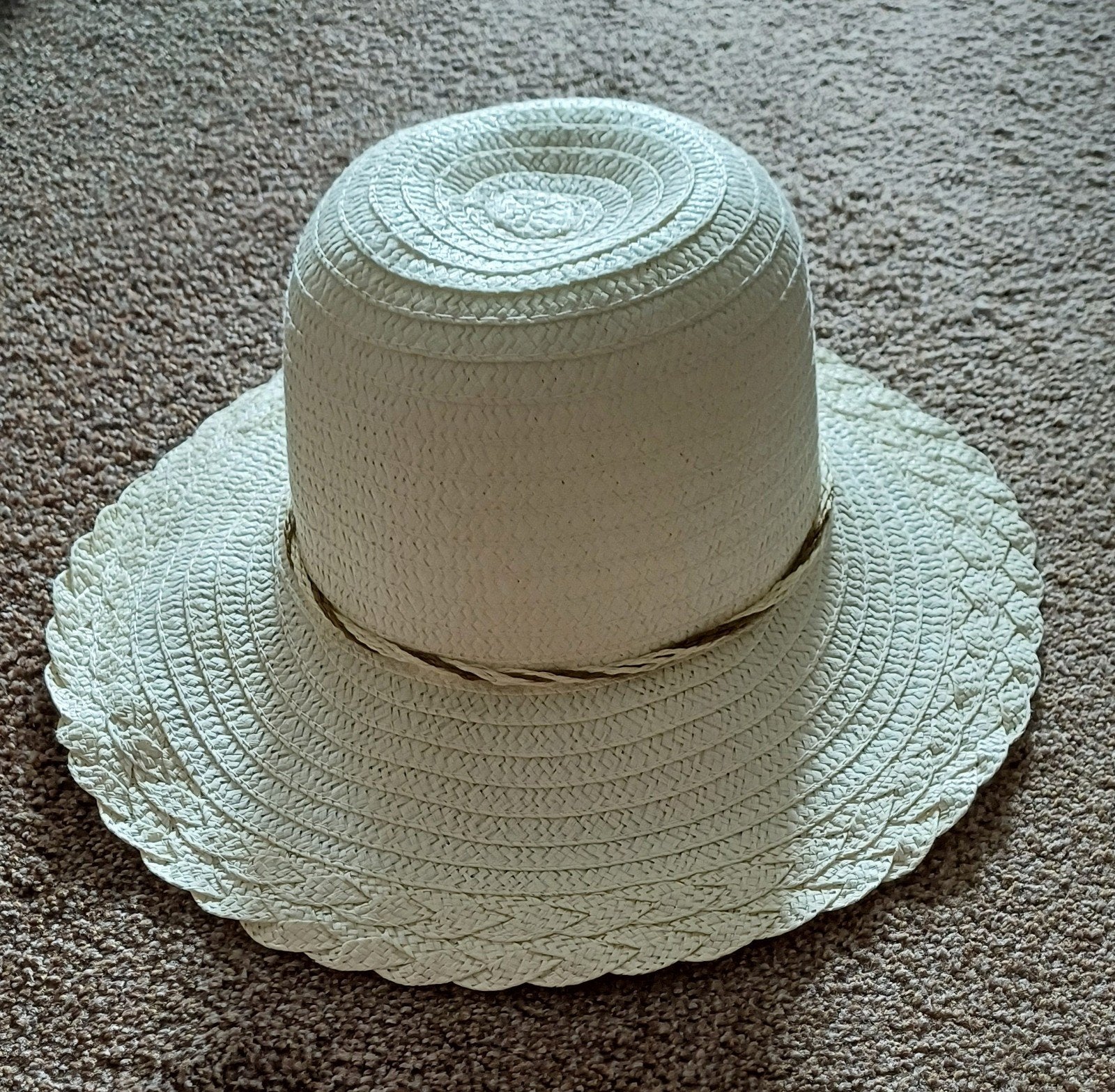 Dames zomerse 'stro' hoed, 56 of 57 cm (M, 7 of 7⅛ inch), Hoed, Ophalen of Verzenden, Zo goed als nieuw
