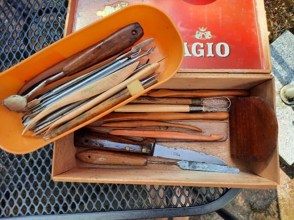 Boetseer- en beeldhouw gereedschap, Ophalen, Gebruikt, Gereedschap of Toebehoren, Overige materialen
