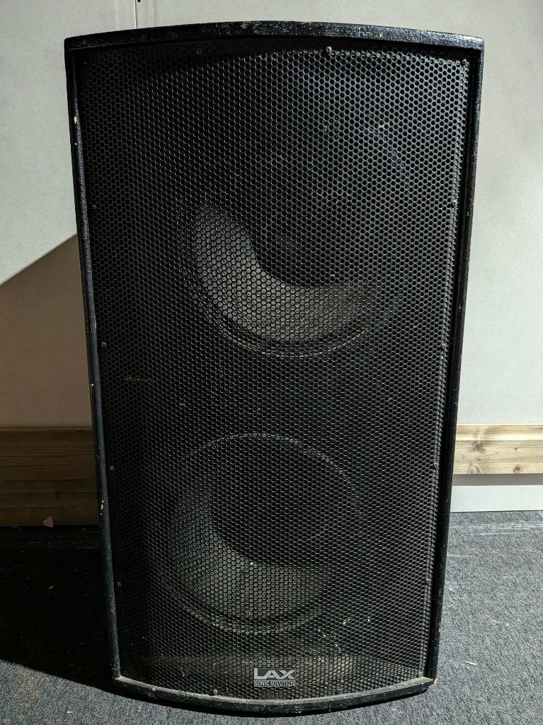 PA Set: 2x LAX Dual 15" Sub + 2x AUDAC PX110 + 2 Versterkers, Muziek en Instrumenten, Ophalen, Gebruikt, 500 tot 1000 watt, P.A.