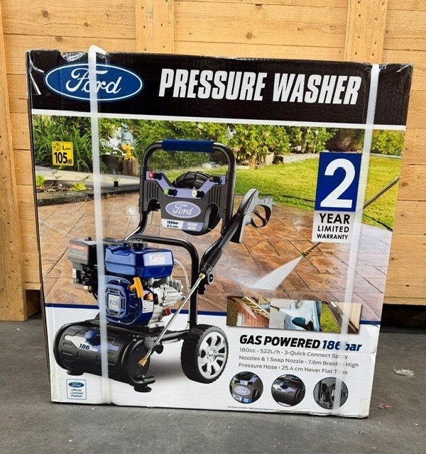 Ford 186bar Benzine Hogedrukreiniger Nieuw in Verpakking, Tuin en Terras, Ophalen of Verzenden, Nieuw, Benzine, Ford