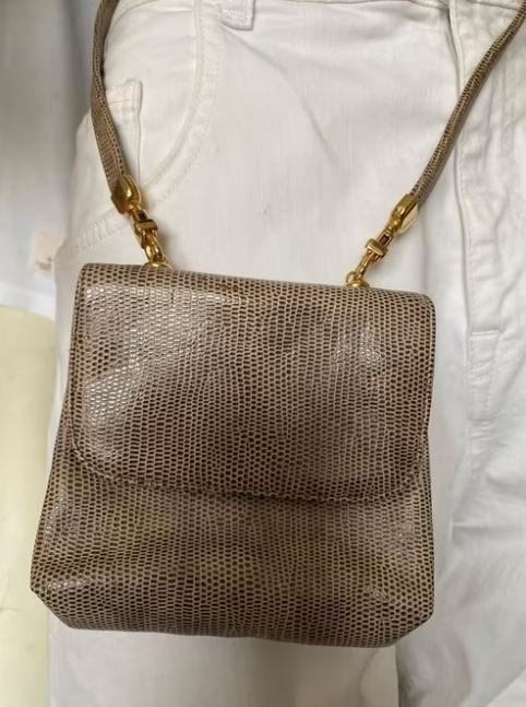 Ab Donkers schoudertasje Beige Goudkleurig, Ophalen of Verzenden, Zo goed als nieuw, Beige, Schoudertasje