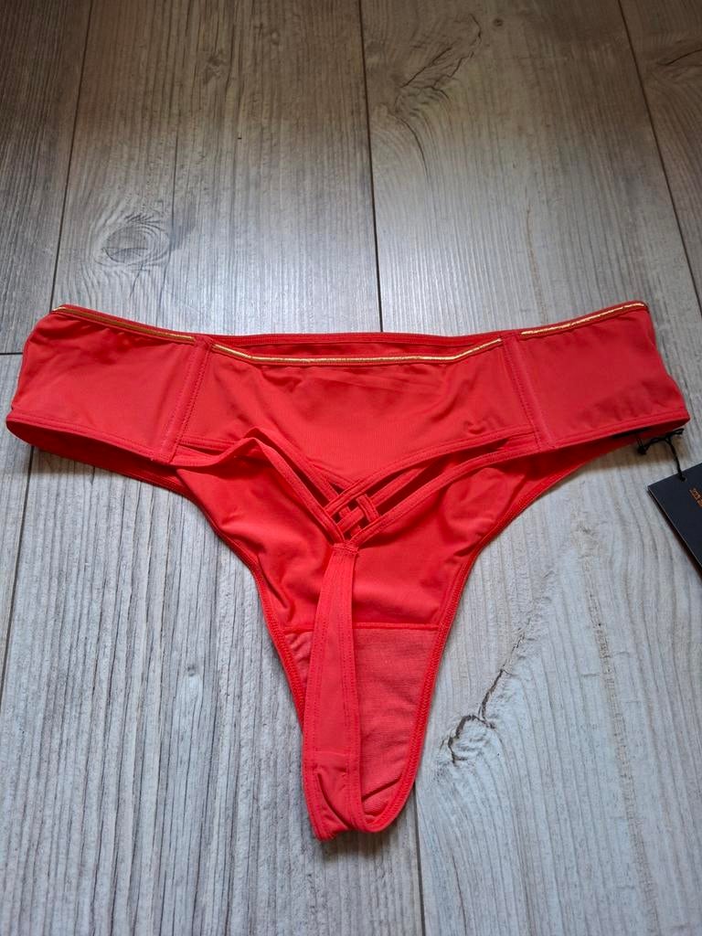 Nieuwe Marlies Dekkers string Pomegranate and Gold mt XL, Marlies Dekkers, Ophalen of Verzenden, Rood, String