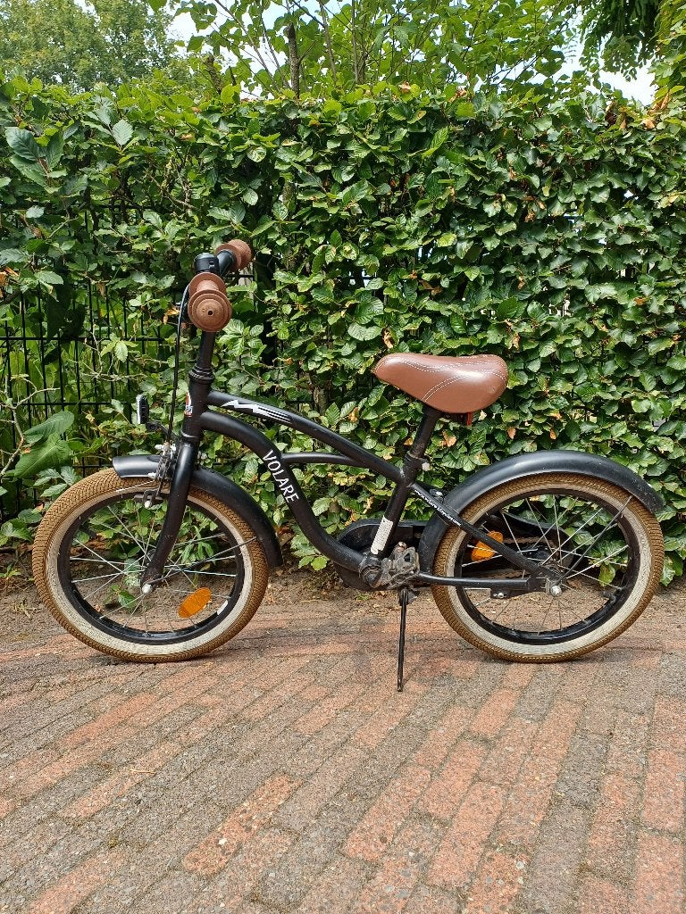 Jongensfiets 16 inch, Fietsen en Brommers, Ophalen, Terugtraprem, Zijwieltjes, Volare Black Cruiser