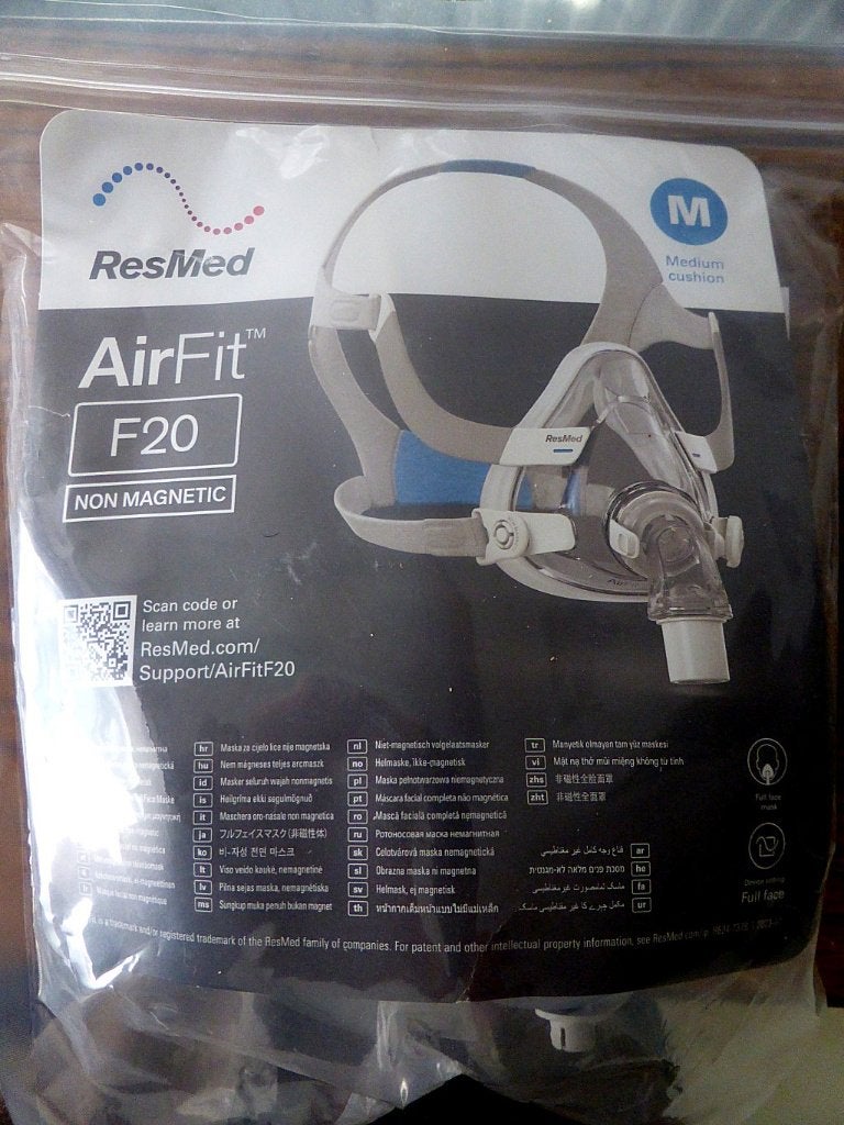 ResMed AirFit F20 volgelaatsmasker / full face mask - maat M, Diversen, Ophalen of Verzenden, Nieuw