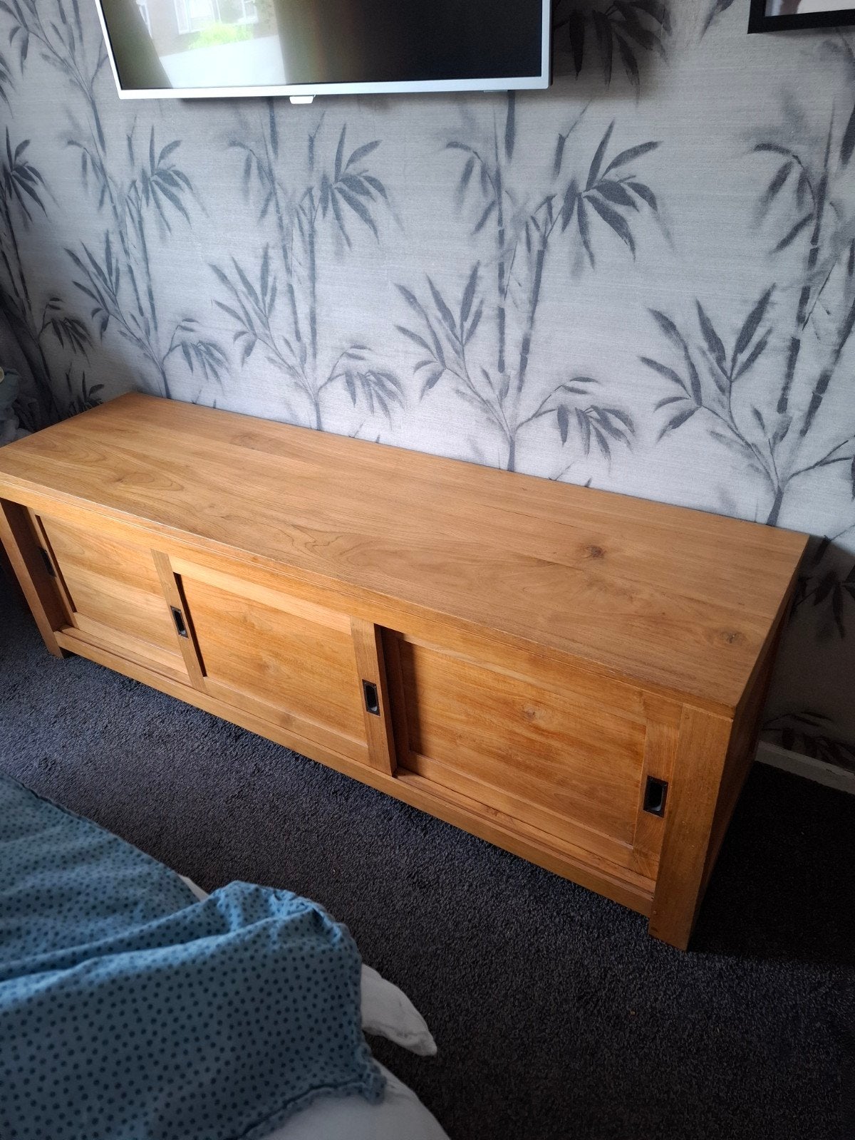 teak houten tv meubel, Huis en Inrichting, Ophalen