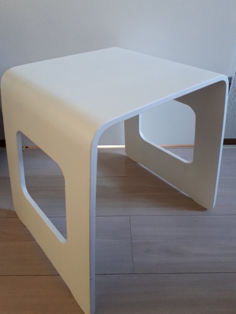 Ikea Benjamin kruk, wit geschilderd, Ophalen, Hout