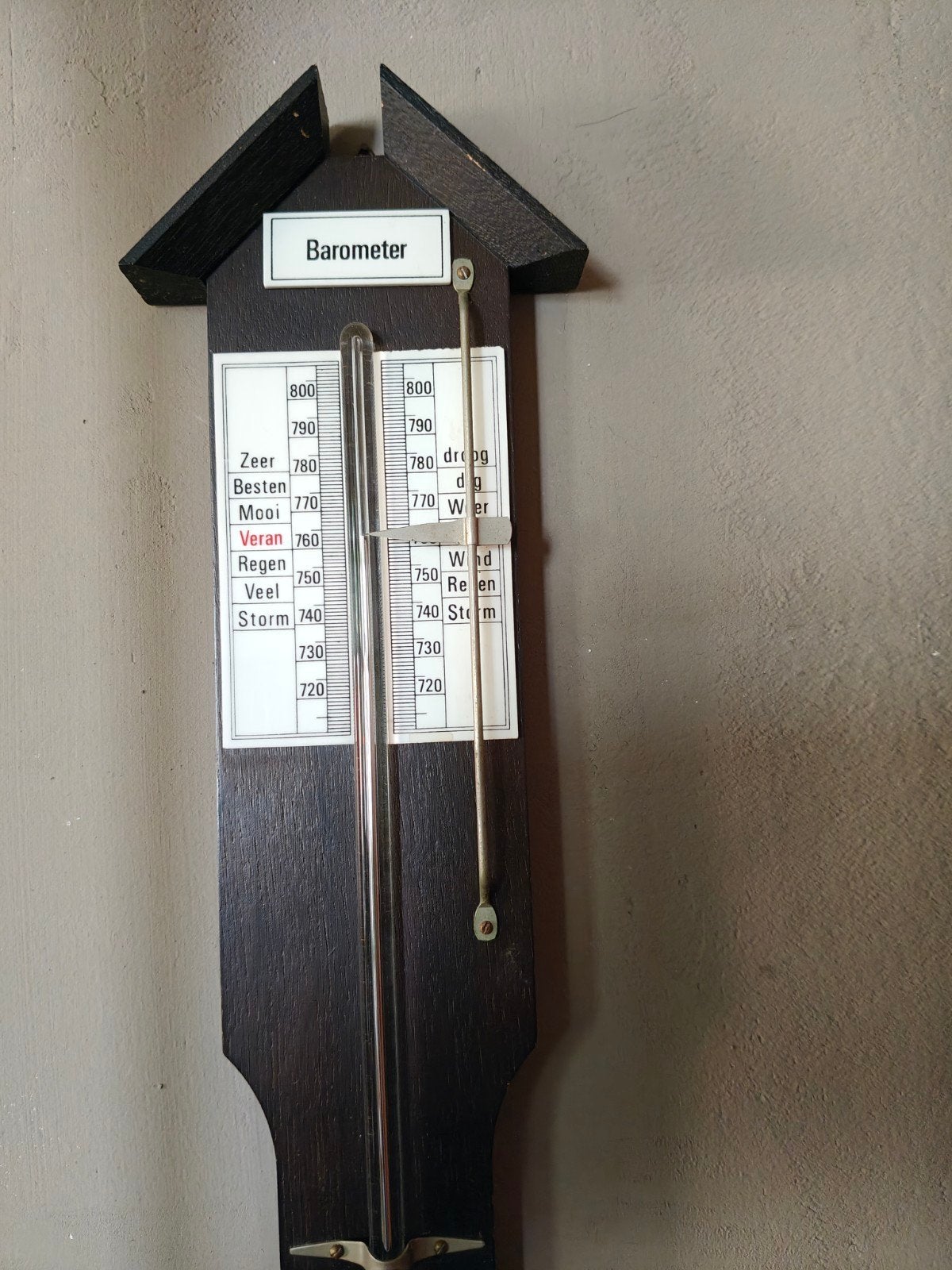 Kwikbarometer - 85 cm hoog, Ophalen, Gebruikt, Barometer