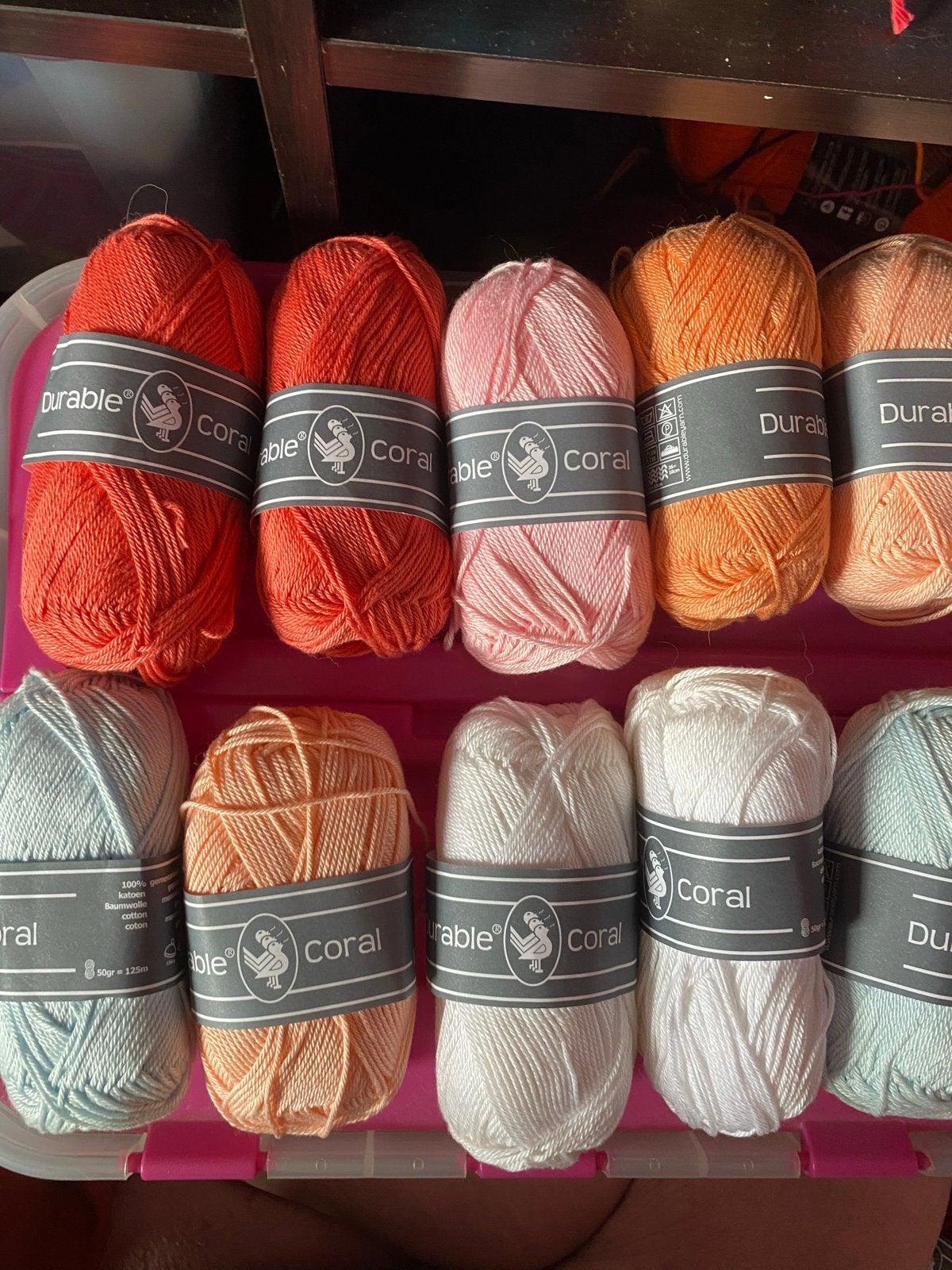 Durable Coral Katoen Garen - Diverse Kleuren, Ophalen of Verzenden, Zo goed als nieuw, Breien of Haken, Wol of Garen