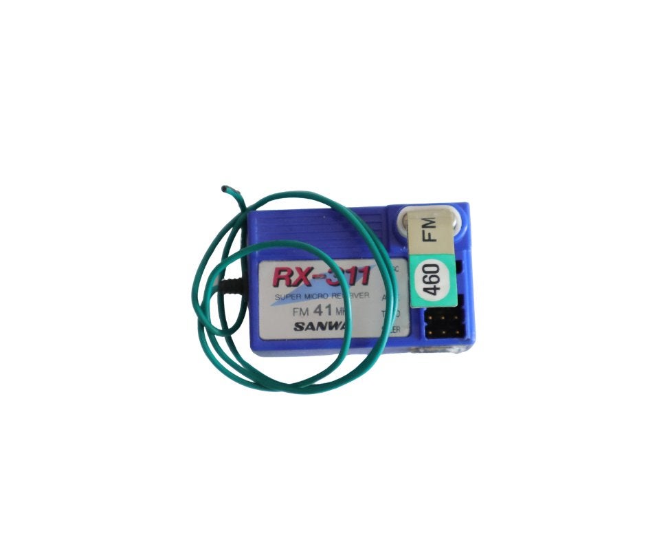 Sanwa FM 41mhz RC-311 super micro ontvanger + kristal rc, Ophalen of Verzenden, Gebruikt, Overige schalen, Onderdeel