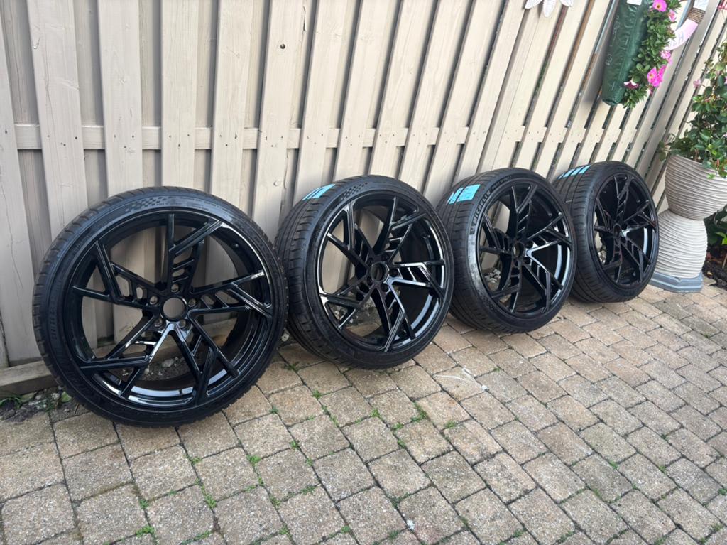 20” AUDI ABT look velgen Michelin banden Audi A4 A5 A6 A7 Q5, Ophalen, 255 mm, Banden en Velgen, Nieuw