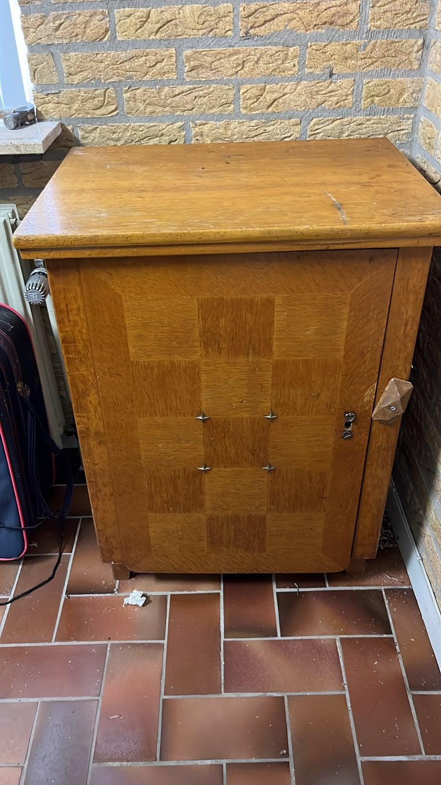 Vintage Naaimachinekastje met naaimachine, Ophalen