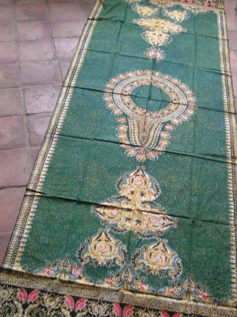 coupon Batik Sari katoen nr CC 587, Verzenden, 30 tot 120 cm, Katoen, Nieuw