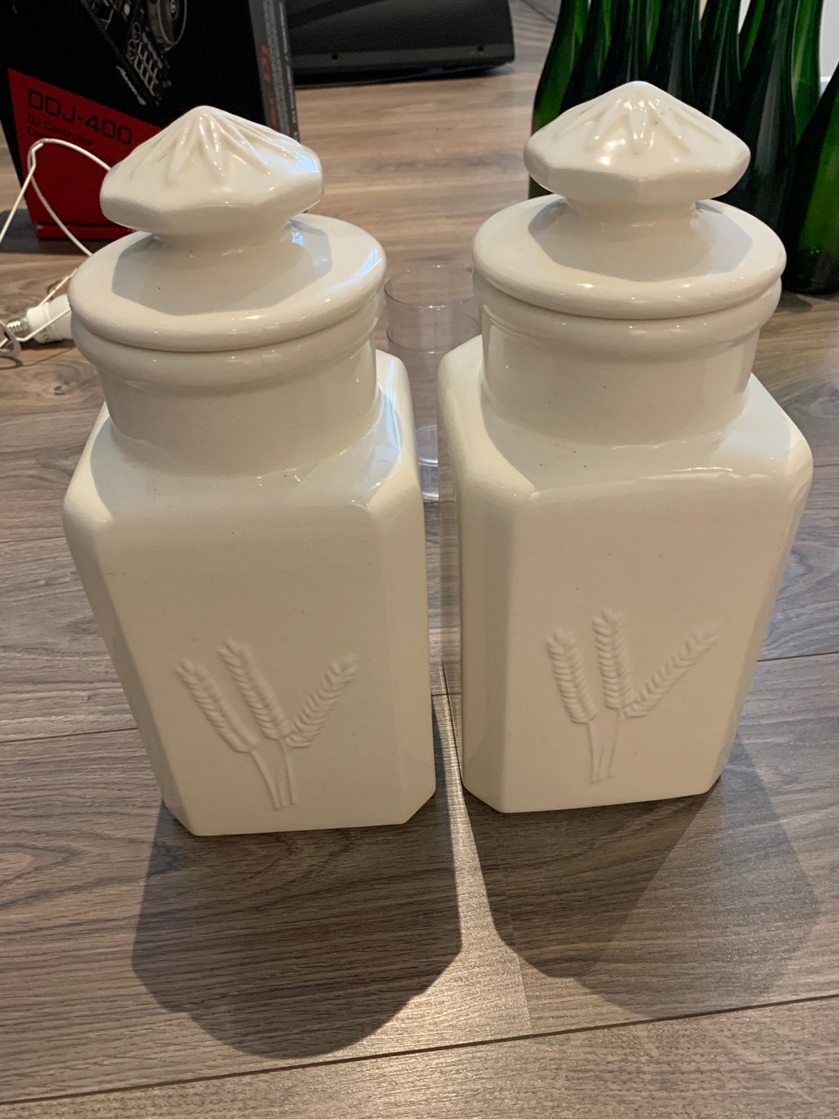 Mooie grote voorraad potten, Huis en Inrichting, Ophalen, Zo goed als nieuw, Glas, Pot, Bus of Blik