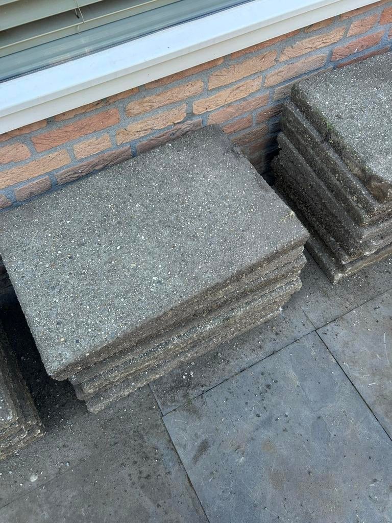 Tegel beton 60x40   4 cm dik, Ophalen, Gebruikt, 10 m² of meer, Beton