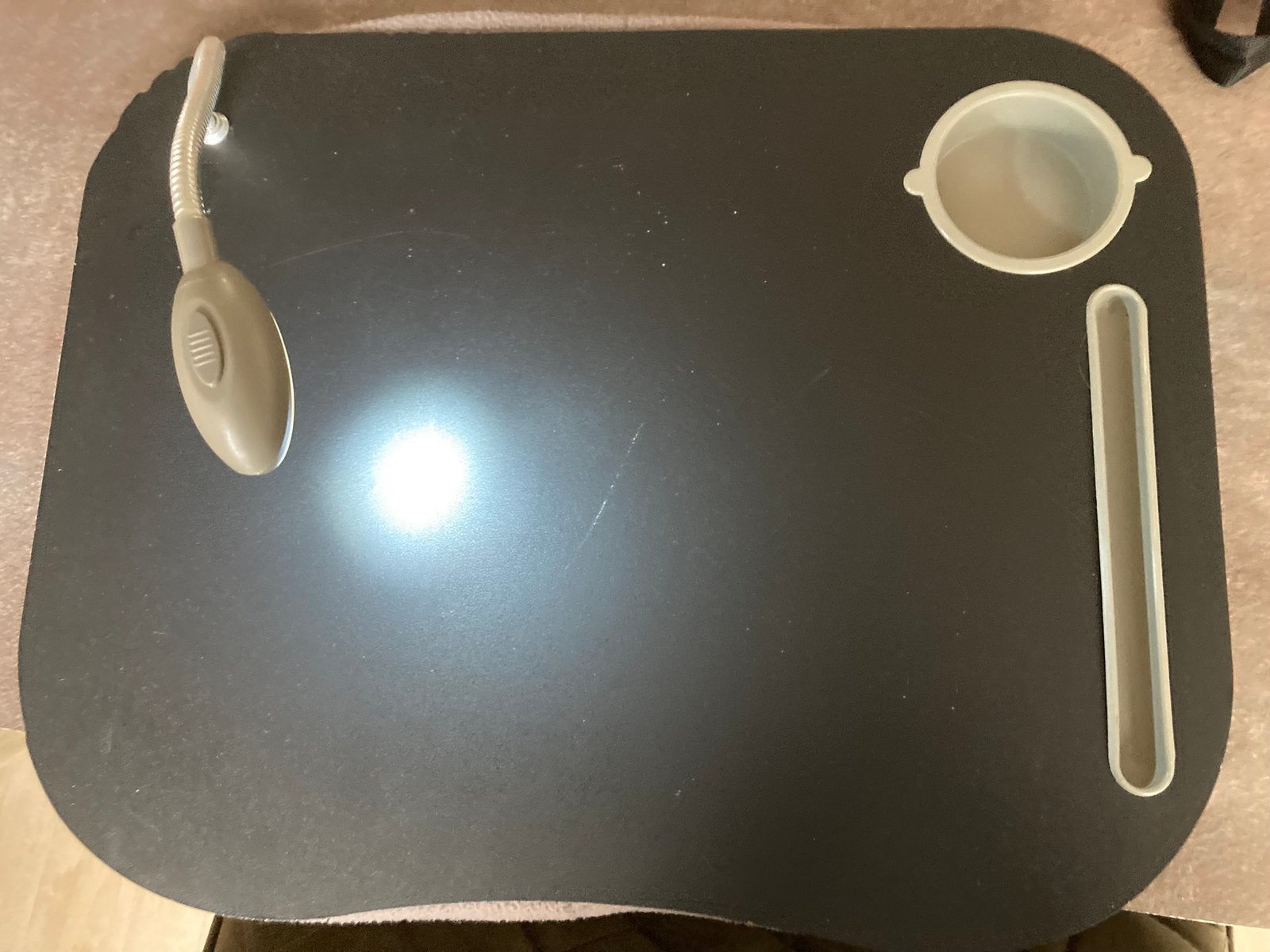 Schootplankje met licht voor de laptop, Computers en Software, Laptopstandaarden, Ophalen of Verzenden, Gebruikt