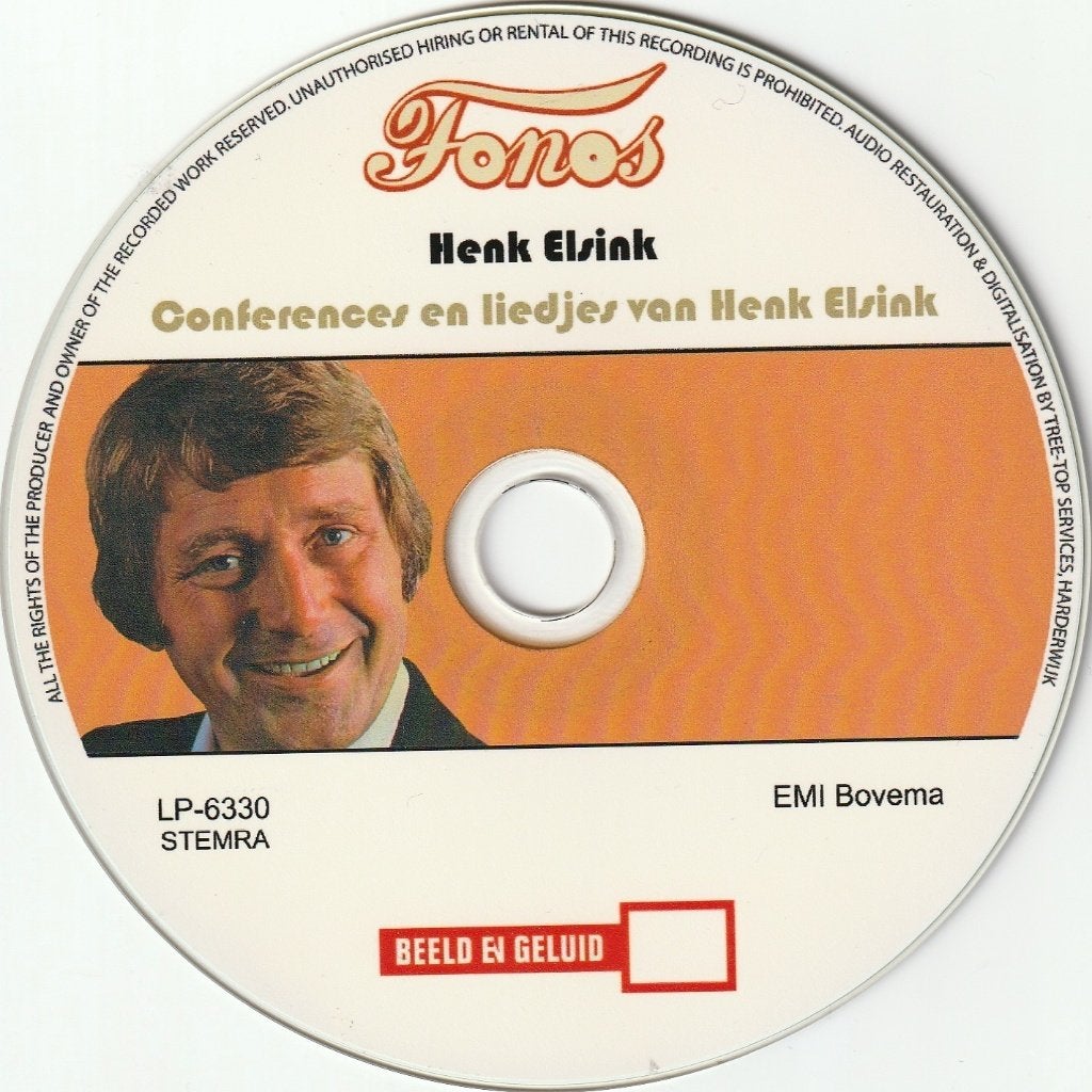 Henk Elsink Conferences en Liedjes - FONOS CD, Cd's en Dvd's, Ophalen of Verzenden, Zo goed als nieuw, Album