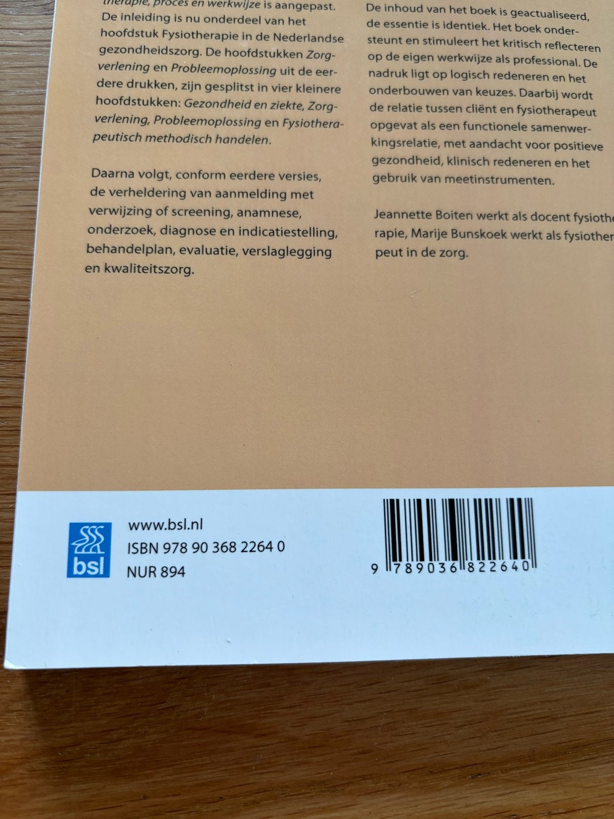 Fysiotherapie, proces en werkwijze - 8e herziene druk, Ophalen, Beta, Zo goed als nieuw, HBO