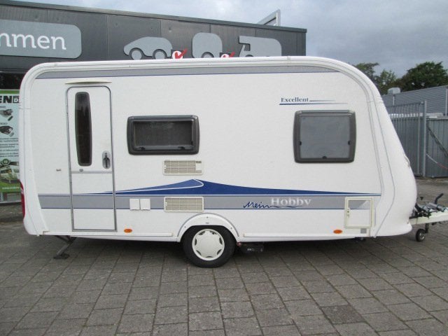 Hobby Excelent 410 SFE, Caravans en Kamperen, Hobby, Schokbreker, Bedrijf, Treinzit