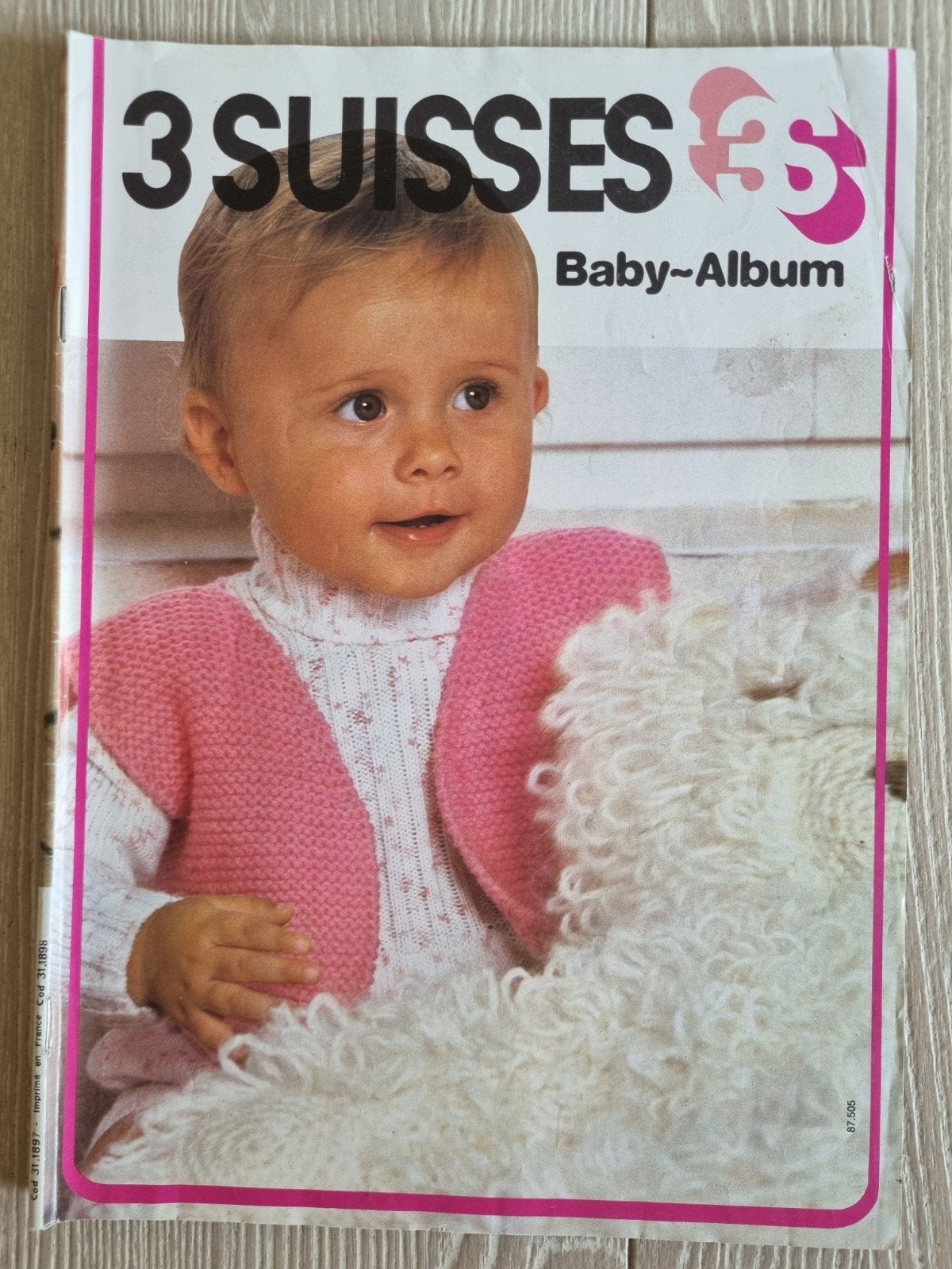 Vintage 3 Suisses baby - album., Ophalen of Verzenden, Gebruikt, Breien of Haken, Patroon of Boek