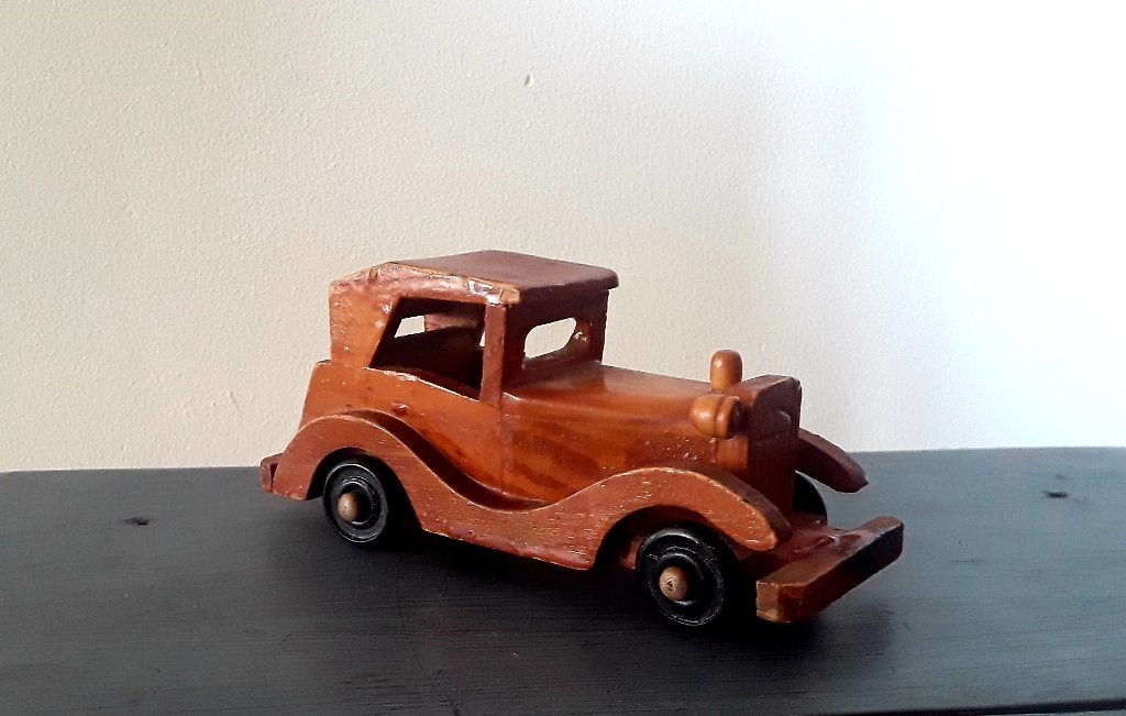 Houten oldtimer, Ophalen of Verzenden, Gebruikt, Hout, Vintage