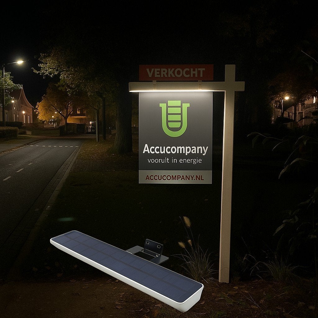 Reclamebord verlichting set solar LED set, automatisch aan, Ophalen of Verzenden, Nieuw, Lichtbak of (neon) lamp