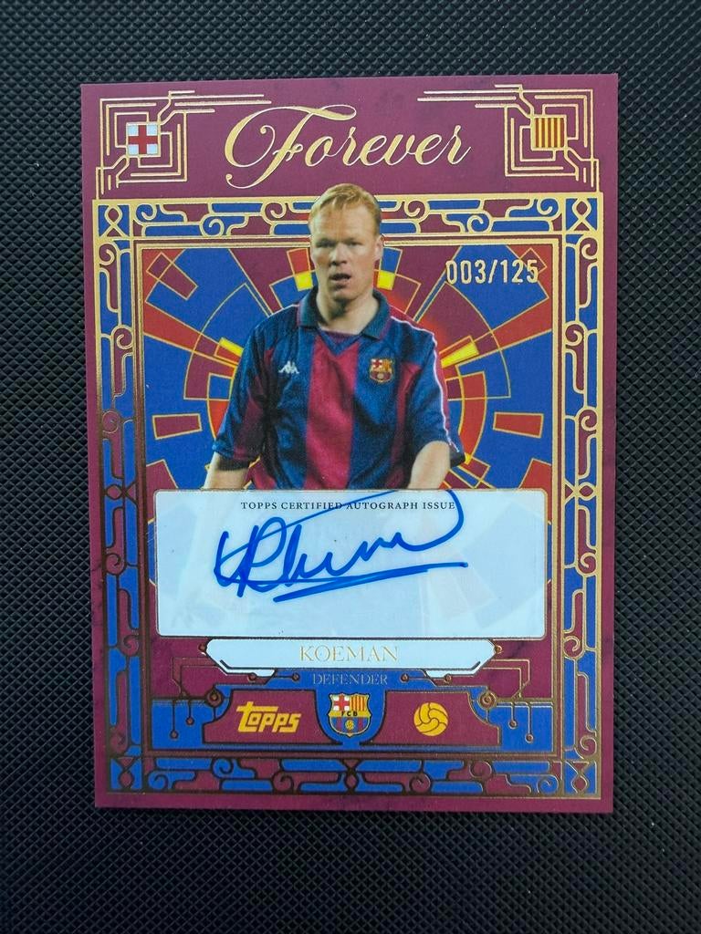 2026 Topps Forever Barcelona Ronald Koeman /125, Ophalen of Verzenden, Zo goed als nieuw, Buitenlandse clubs, Spelerskaart