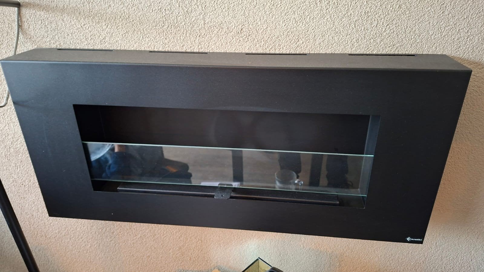 Bio-ethanol haard 90x40x12 cm met extra's, Ophalen, Zo goed als nieuw, Hangende haard, Overige soorten