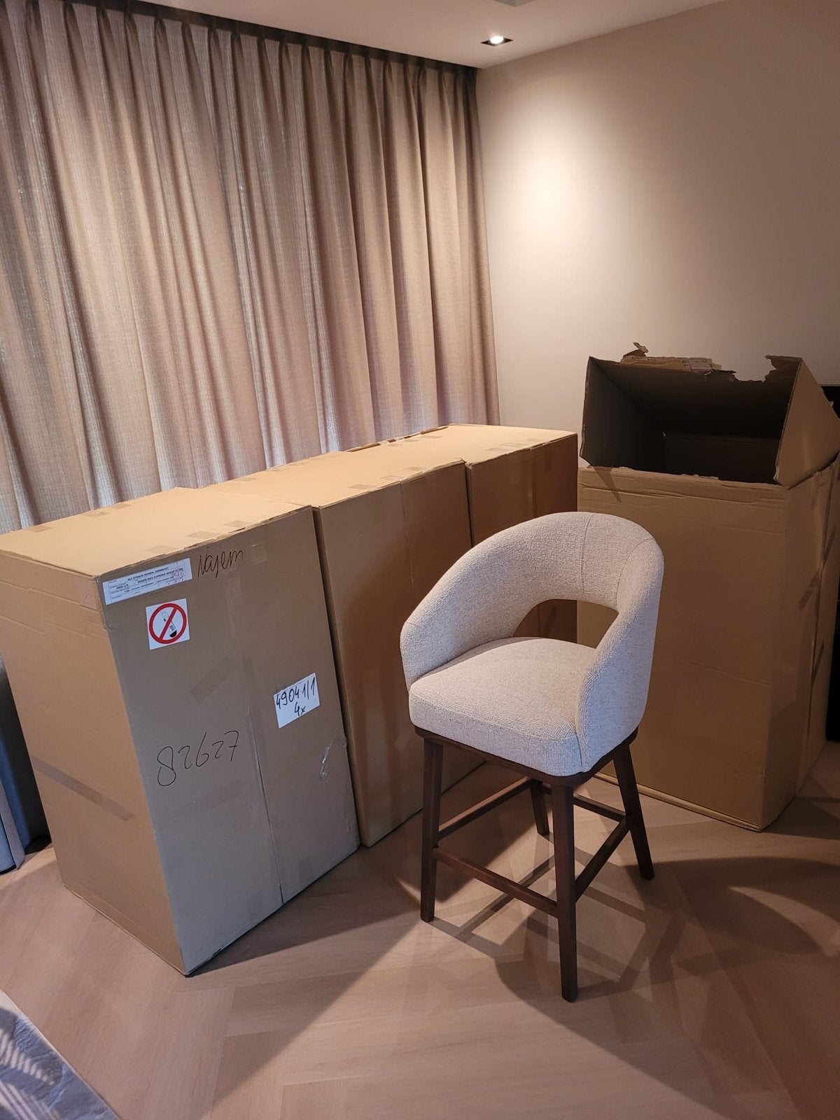 4 Nieuwe Barkrukken - Stijlvol en Comfortabel, Ophalen, 60 tot 90 cm, Nieuw, 4 krukken