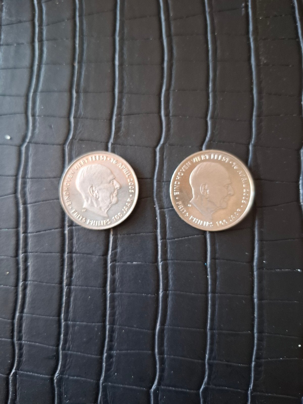 2x herdenkingsmunt 100 jaar Frits Philips uit 2005, Ophalen, Koningin Beatrix, Euro's, Losse munt