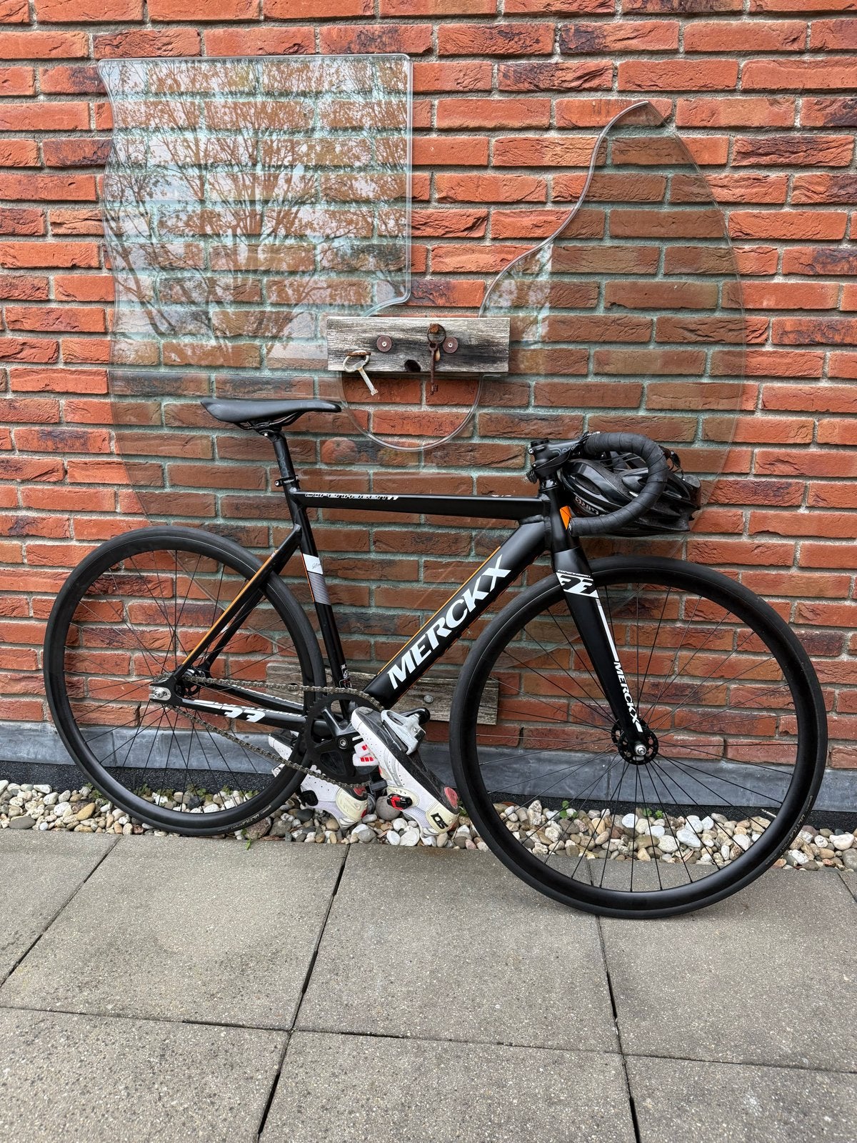 Merckx baanfiets 53 cm met schoenen en helm, 53 tot 57 cm, Ophalen, Gebruikt, Overige merken