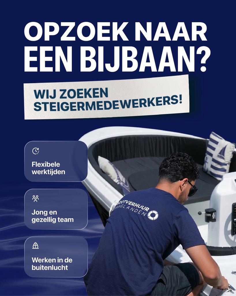 Vacature: Steigermedewerker – Werken aan het water!, Vacatures, Profielen | Student zoekt bijbaan of stage, Overige branches, Geen OV
